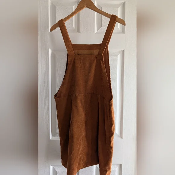 Rust Corduroy Overall Pinafore Dress – Women’s XL - Picture 2 of 3